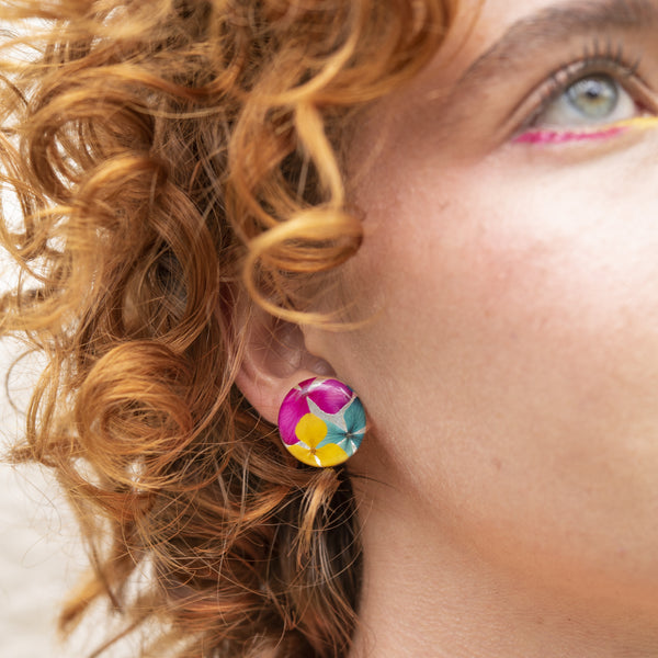 ROUND STUD EARRINGS - RA07A