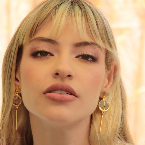 HALFMOON PENDANT EARRINGS -RA115D