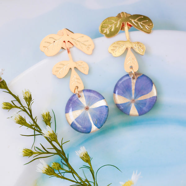LEAF PENDANT EARRINGS - RA30D-1