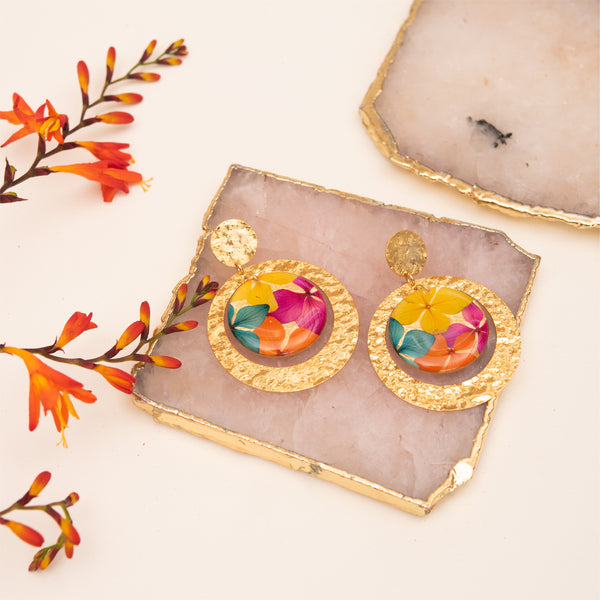 Articulated round earring RA96D