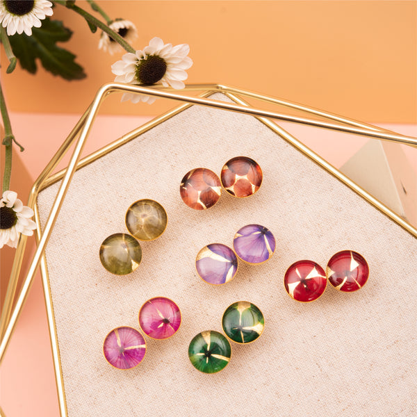 ROUND STUD EARRINGS - RA215D