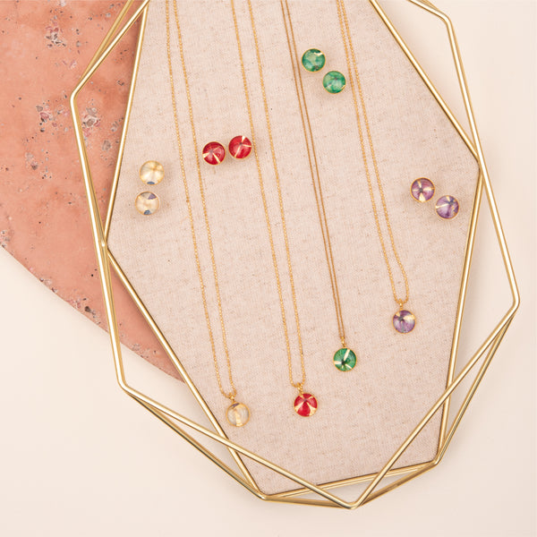 NECKLACE /SMALL STUD EARRING -SET - RC241D-S