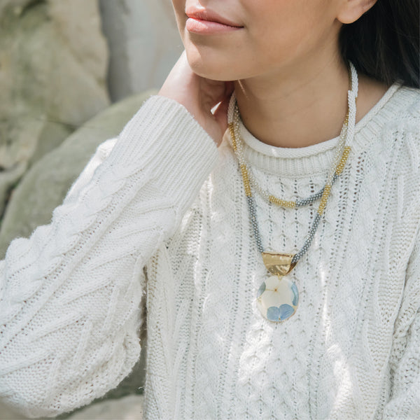 DOUBLE BEADED NECKLACE - RC69D