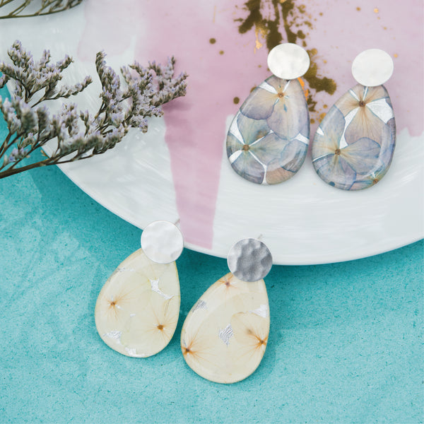 TEARDROP STEEL PENDANT EARRINGS - RA50A