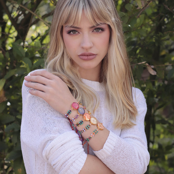 WOVEN MARDIGRASS -BRACELET-  RP195D.
